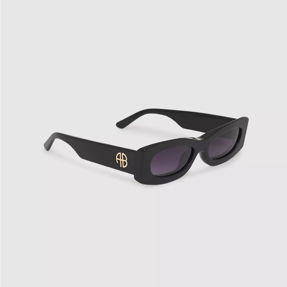 Black Sunglasses with Gold Accent